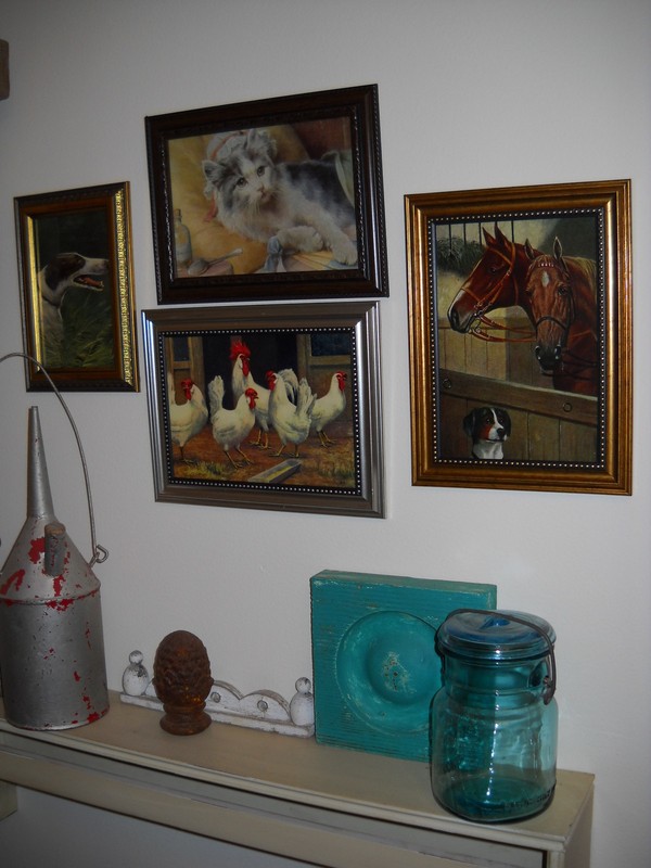 WILD RABBIT FAMILY 3 1/2 X 5 gold framed print Victorian style animal picture gallery