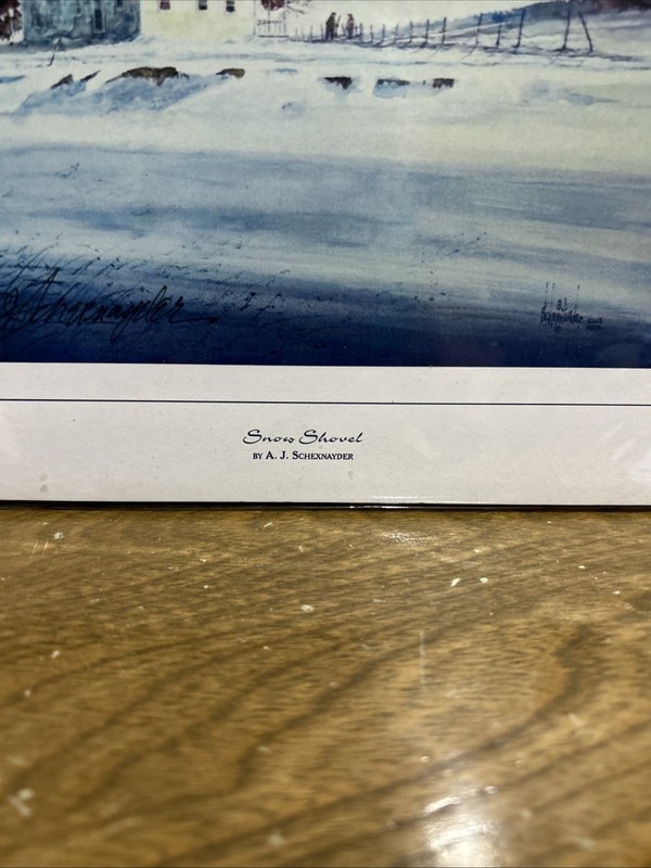 A. J. Schexnayder “Snow Shovel” Signed Print 8 X 10 Packaged Artist Card Etc gallery