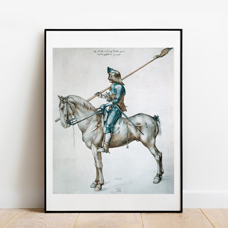 Durer The Knight fine art giclee print poster gallery wall art horse art