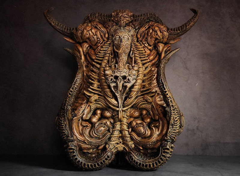 H.R Giger Style Necronomicon Wall Art