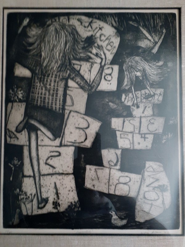 Original Jody Klein etching «Fantasy», 21 by 17 inches