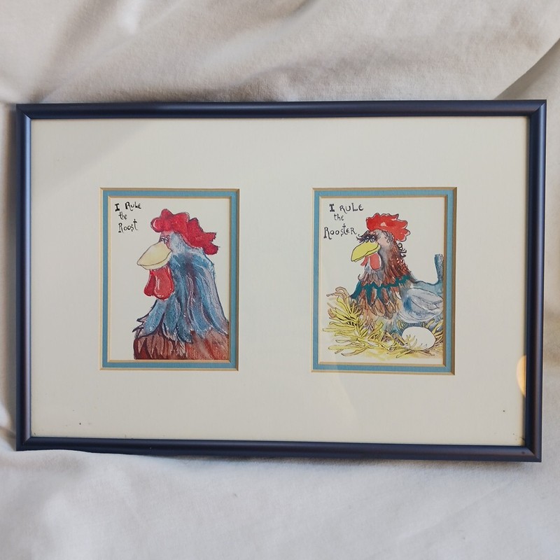 DON NEDOBECK art Prints Rooster, Roost MILWAUKEE WISCONSIN VTG NEW WRINKLE PRESS