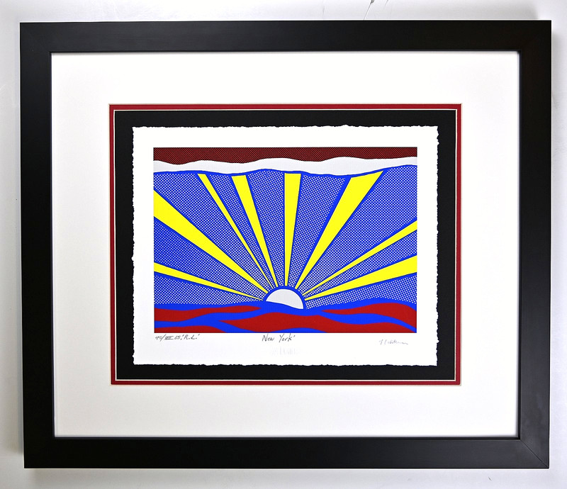 «Sunrise» by Roy Lichtenstein, Framed Art