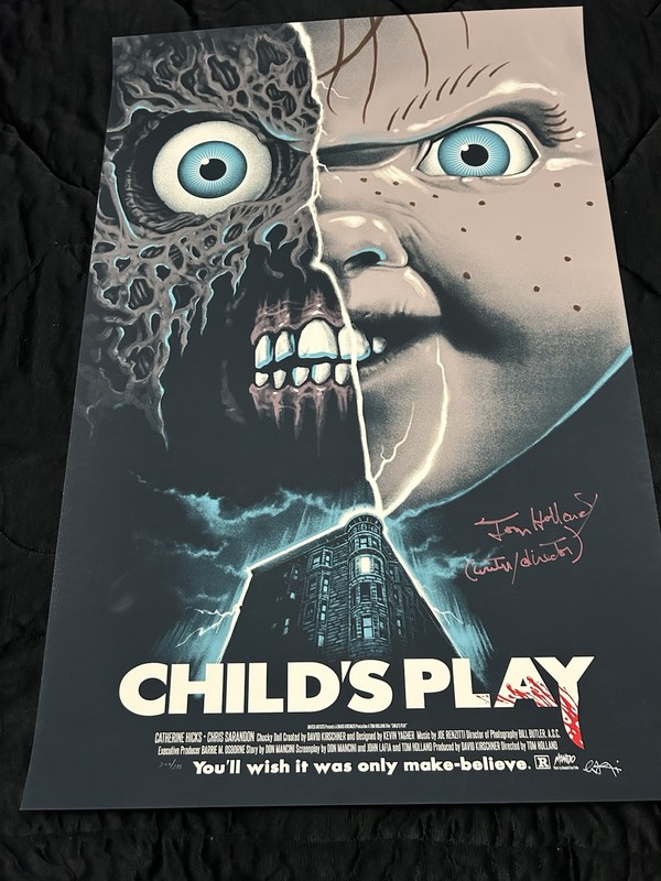 SIGNED Child’s Play Gary Pullin Limited Screen-print Chucky Poster Tom Holland