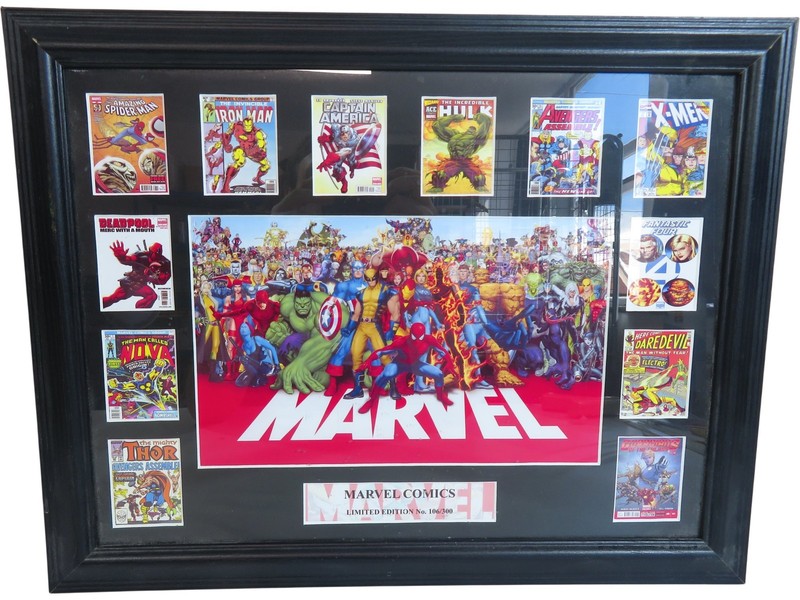 Marvel – Superheroes Comic Art Print – Framed Display – Limited Edition