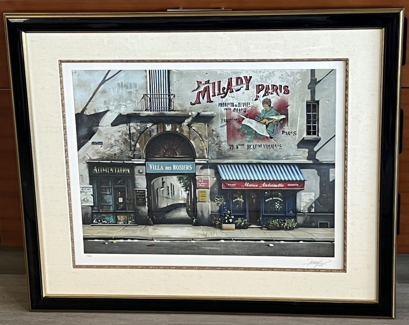 Thomas Pradzynski (1951-2007) Serigraph “Villa de Rosier” 1996 – Paris, France