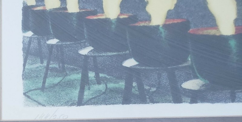 Sandu Lieberman - Flame At Wall - Signed 144/250 Judaica Lithograph Art Print gallery