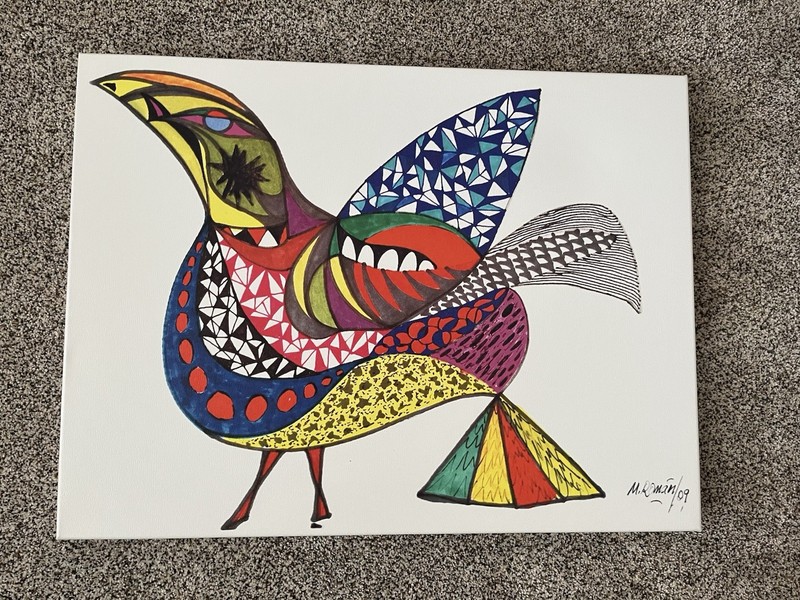 Oliver Gal ‘Manuel Roman – Bird’ Animals Wall Art Canvas Print