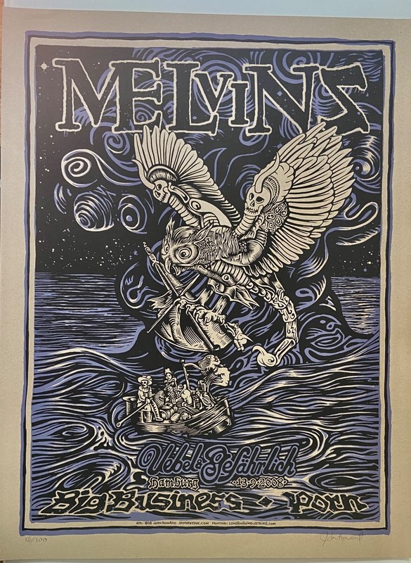 Melvins Porn & Big Business, Hamburg S&N by John Howard (Run of 100)