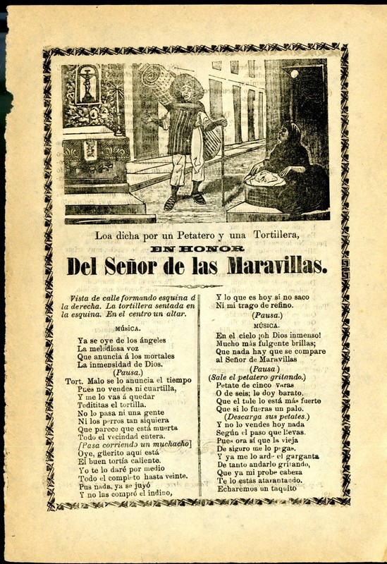José Guadalupe Posada: Loa Dicha por un Petatero y una Tortillera