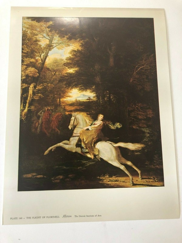 Metropolitan Seminars in Art Plate 140 The Flight of Florimell, Allston Print