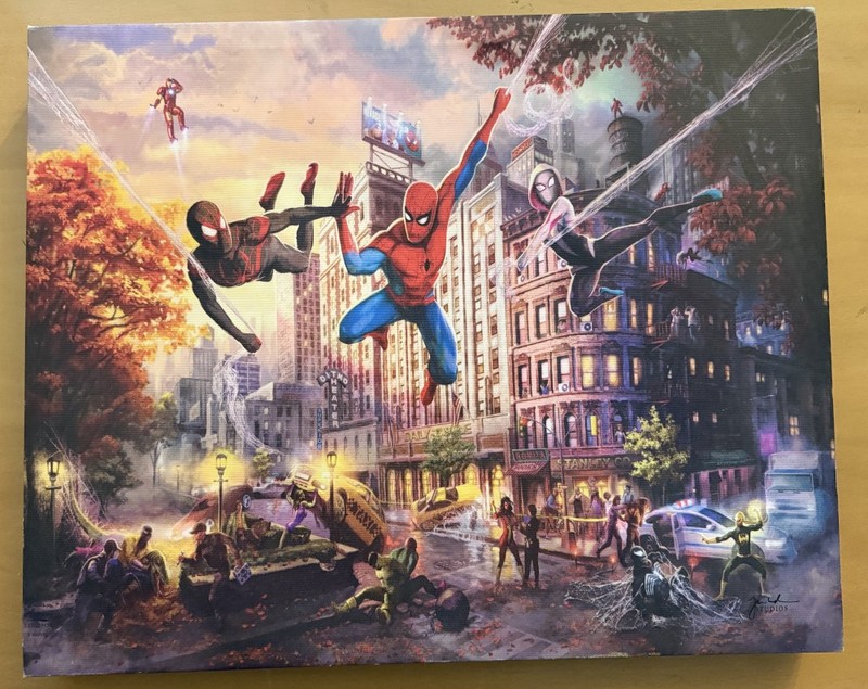 THOMAS KINKADE Marvel SPIDER-MAN The Ultimate Alliance canvas print 16×20 in COA