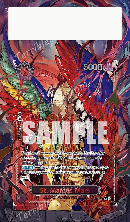 One Piece Extended Art Insert for PSA- Slab St. Marcus Mars OP13 ART ONLY