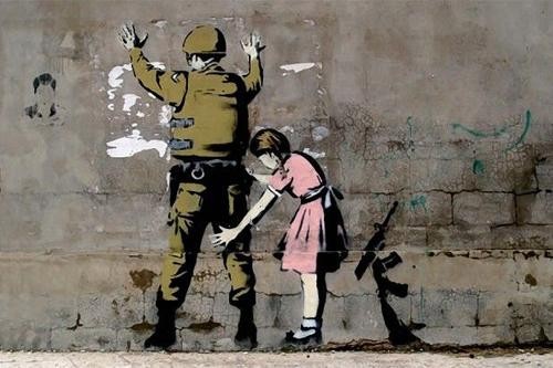 Banksy Girl Searching Soldier Open Edition