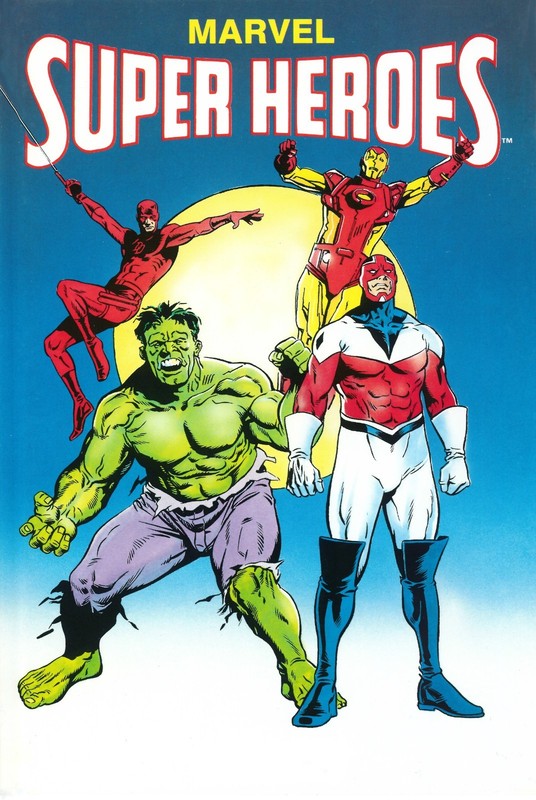 MARVEL SUPER HEROES Cover Art PRINT Hulk Daredevil Iron Man Capt Marvel UK