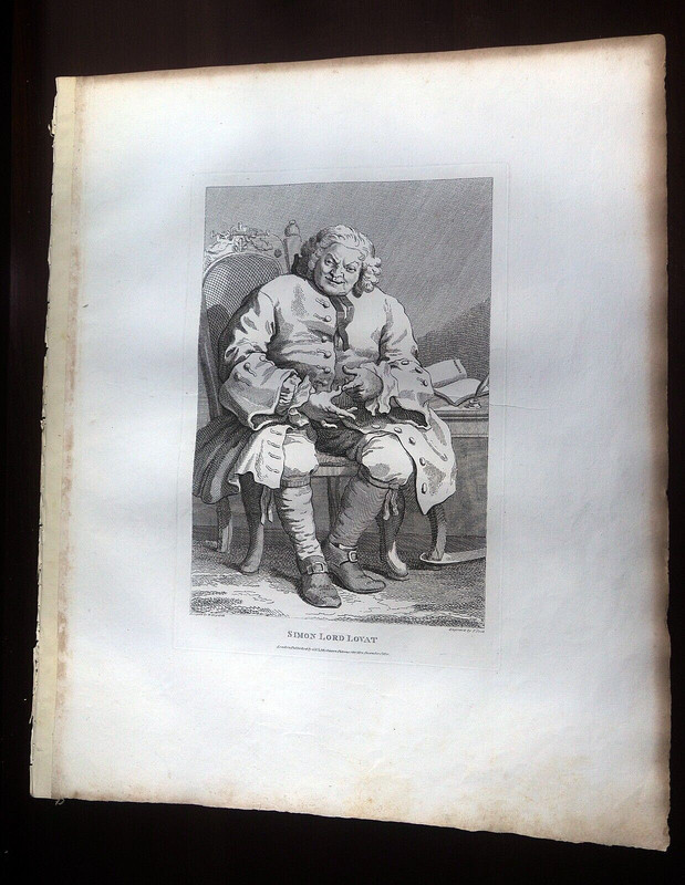 1800 After William Hogarth Engraving SIMON LORD LOVAT Thomas Cook J. Whatman gallery