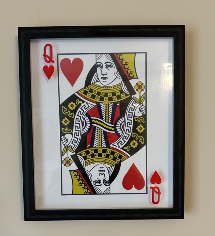 Queen of Hearts Framed Picture – Poker Room/Casino Art