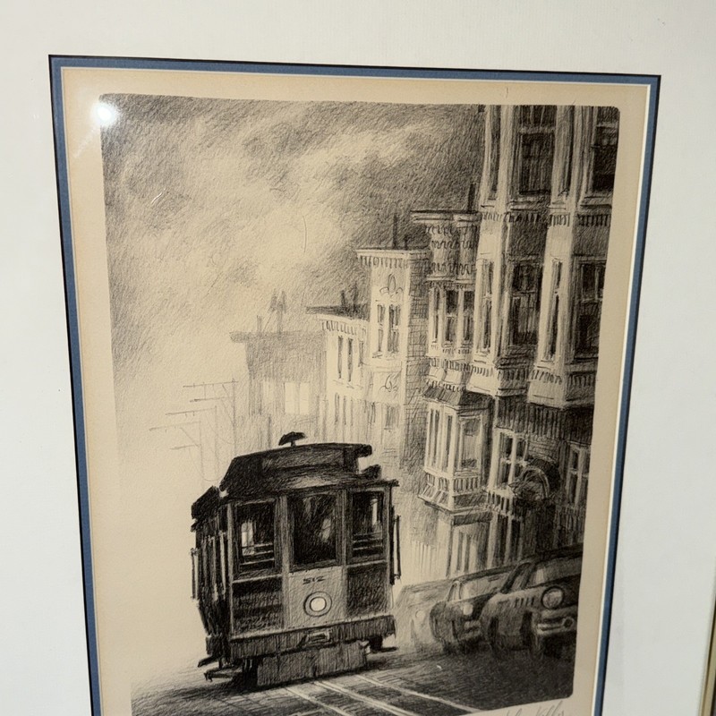 John Kelly (1939-) San Francisco Cable Car Signed Numbered Framed Lithograph👀🔥 gallery