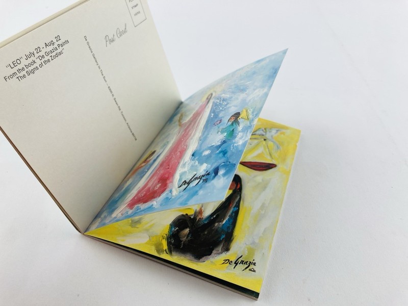 Ted DeGrazia Postcard Booklet Complete Signs of the Zodiac Set of 12 RARE Galler gallery