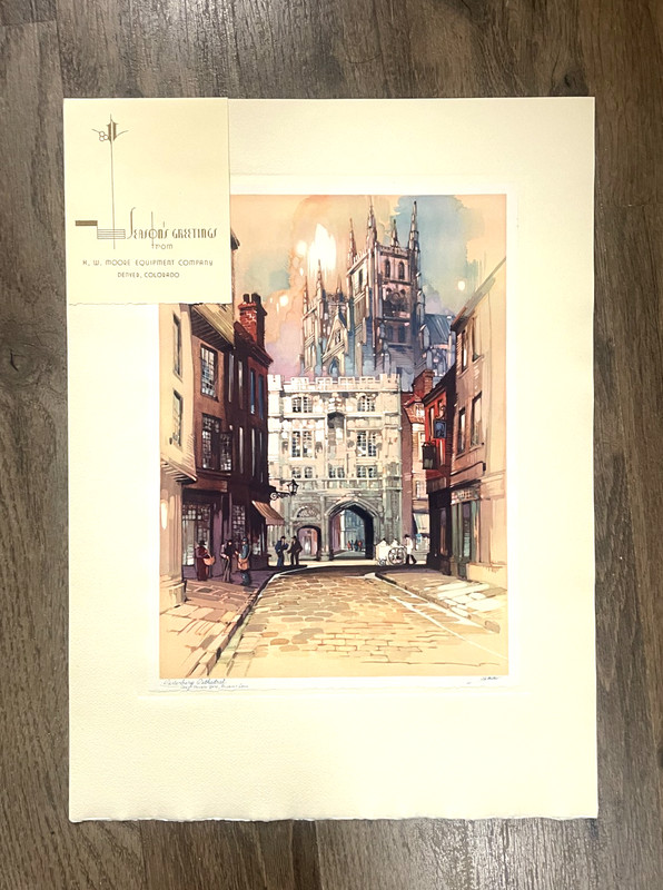 Canterbury Cathedral Canterbury England by Al Mettel Print 12 x 17