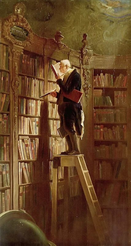 Carl Spitzweg – The Bookworm c.1850 German Biedermeier Genre Art Print