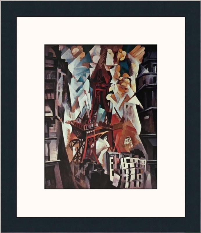 Robert Delaunay Champs De Mars The Red Tower Custom Framed Print