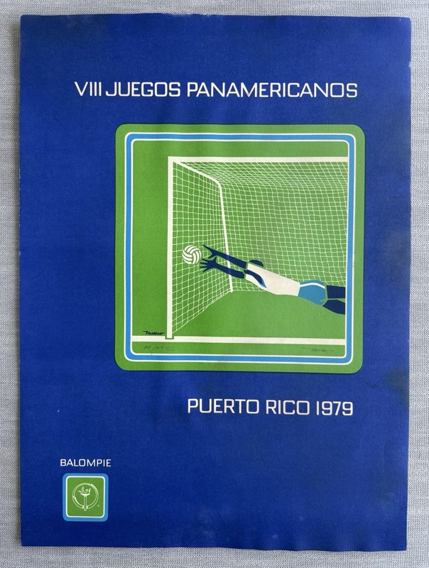Lorenzo Homar, Signed Panamerican Games Soccer Serigraph ’79 Puerto Rico Art