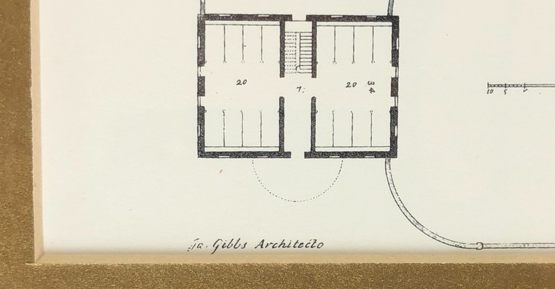 Set of Two Antique Architecture Prints of Various Building Plans and Facades gallery