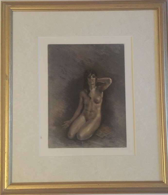 Edouard Chimot ( French, 1880-1959) color etching