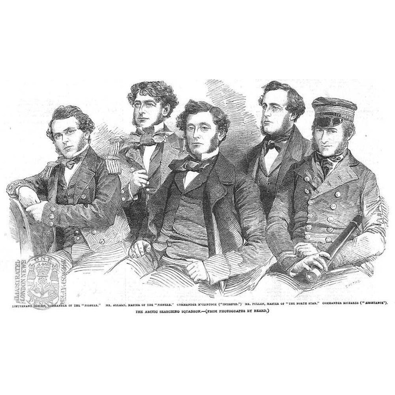 The Arctic Searching Squadron – Antique Print 1852