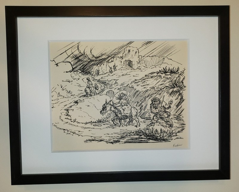 ALFRED KUBIN Original HAND SIGNED German Expressionist LITHOGRAPH 1919 Framed