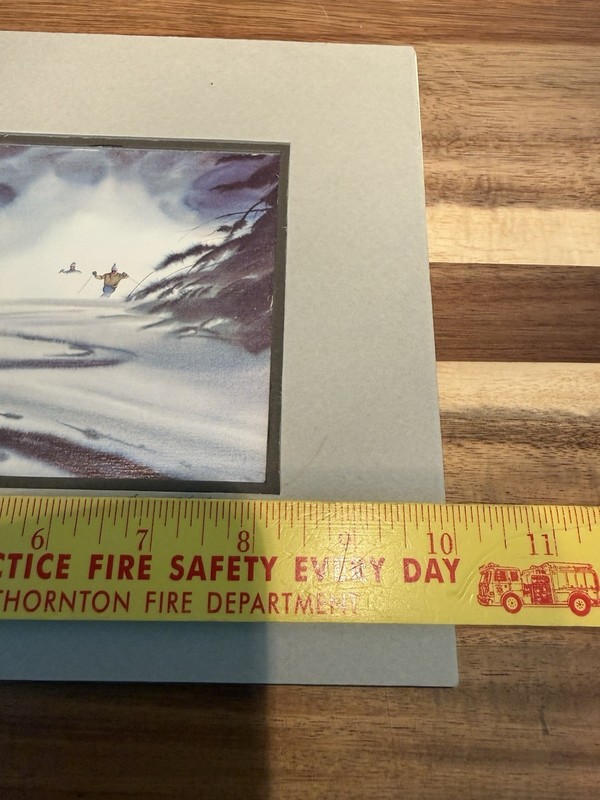 Ski Print Signed By Bill Alexander Matted gallery