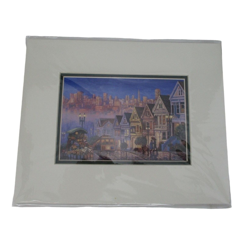 San Francisco with Trolly Print 8″ x 10″ Matted by Anna Chrasta