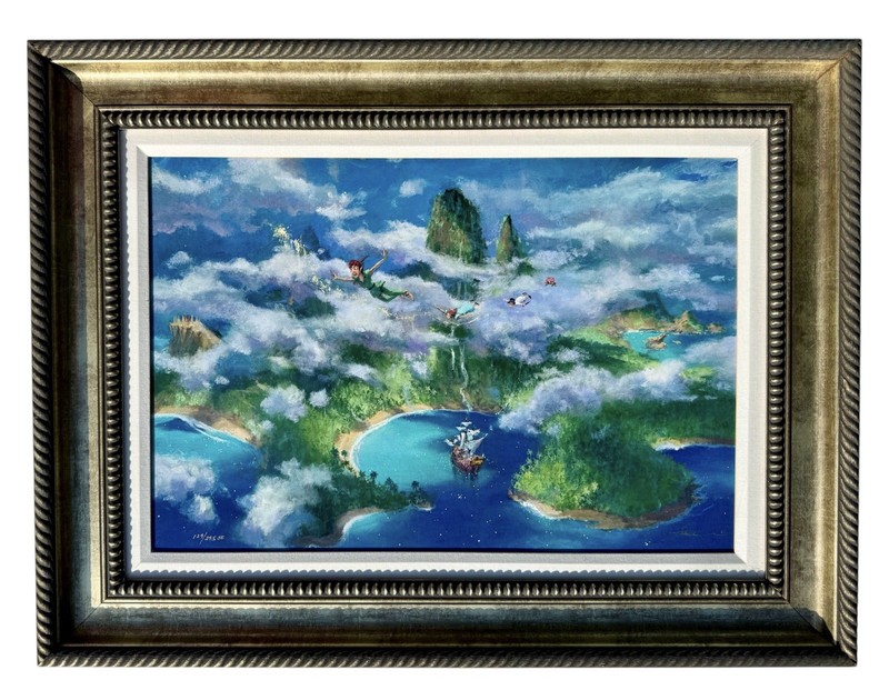 ⭕️ JAMES COLEMAN GICLEE CANVAS FIRST LOOK AT NEVERLAND PETER PAN SIGNED 129/295