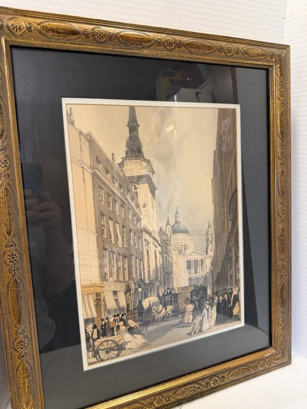 Framed Cityscape Architecture Art Prints Set of 2 Portrait