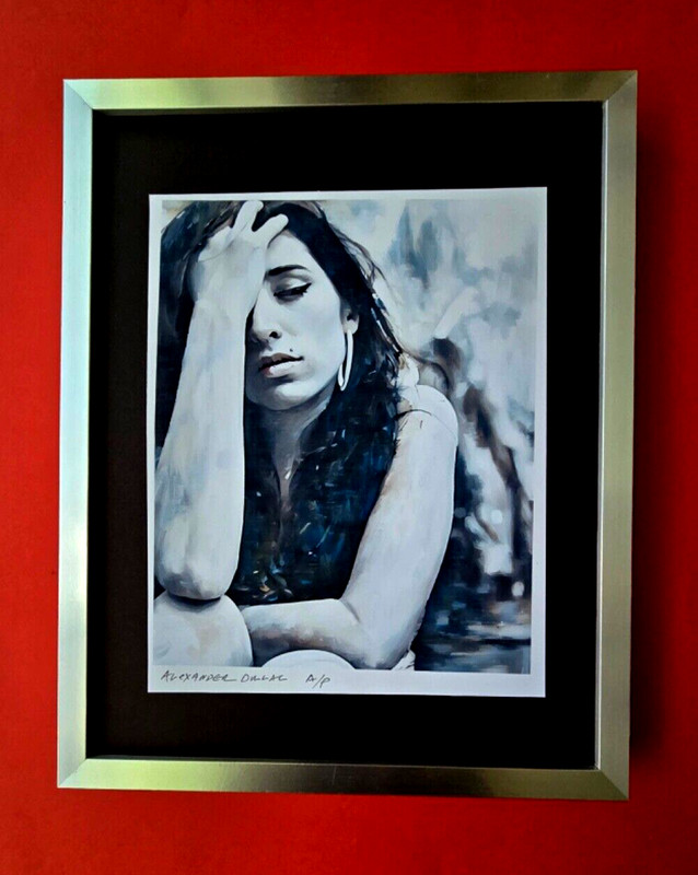 💎ALEXANDER DULAC | AMY WINEHOUSE Hand Signed Authentic Print Ed of 10 | COA
