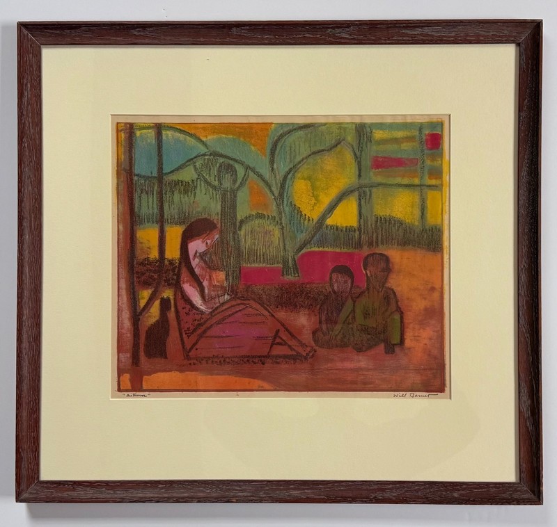 Will Barnet color lithograph "Autumn" dated 1951 pencil signed and exhibited