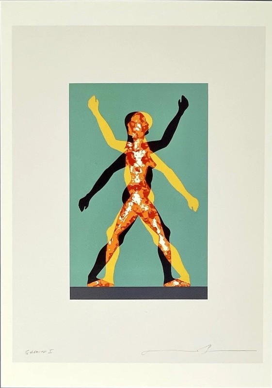 Jonathan Borofsky Art Print Card «Male/Female» 2000 Gemini G.E.L. NYC 4.25×6″