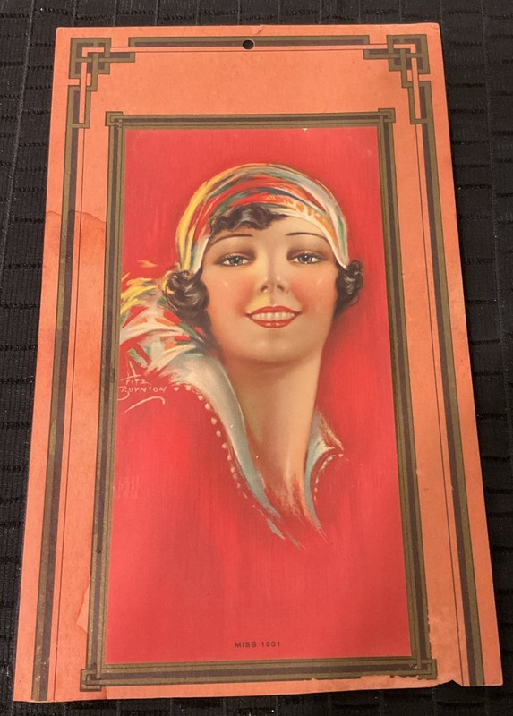 1931 Tintogravure Print titled "Miss 1931" Gypsy Art Deco Girl by Boynton