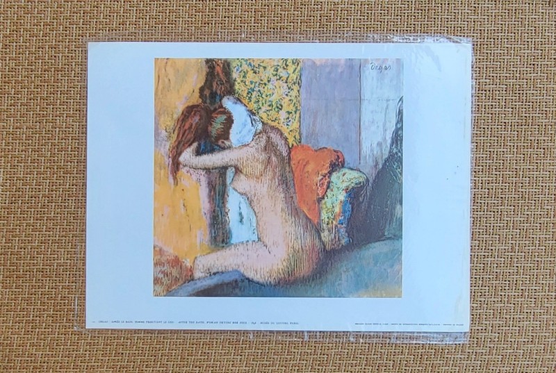 Vintage Art Reproduction Print: After the Bath, Woman Drying Her Neck by Degas gallery