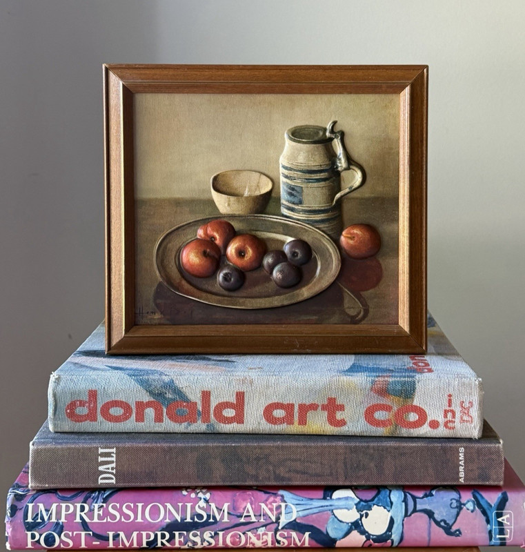 Vintage Henk Bos 1959 3D Still Life Framed Print Raised MCM Relief #6119
