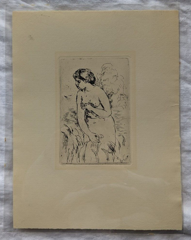 Pierre Auguste Renoir Ethching, Baigneuse Delteil Stella 23, 1910, RARE gallery