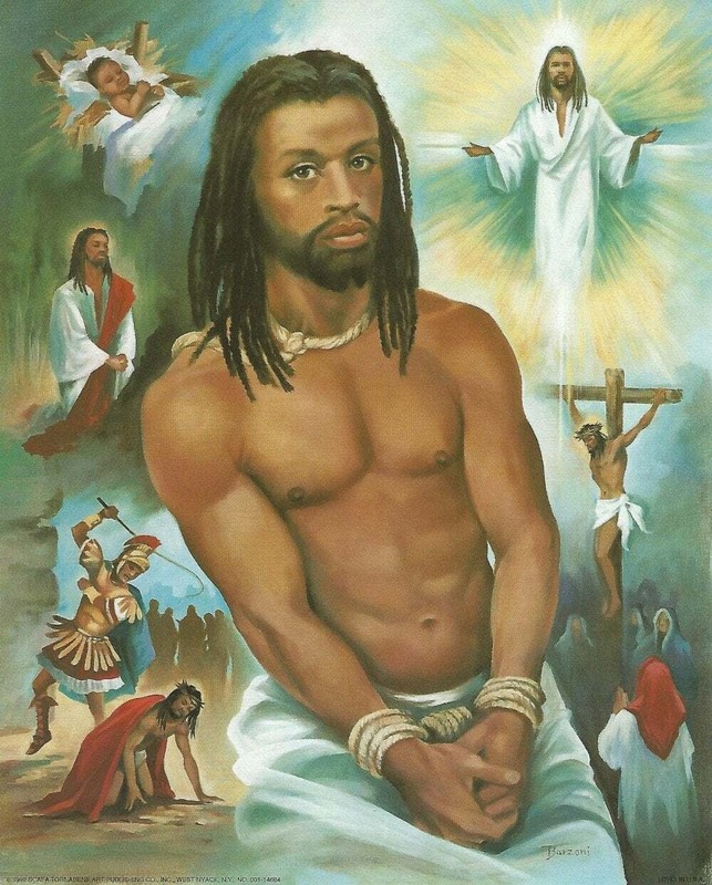 Black African American BLACK JESUS - HIS LIFE "8x10" Print ready to be framed