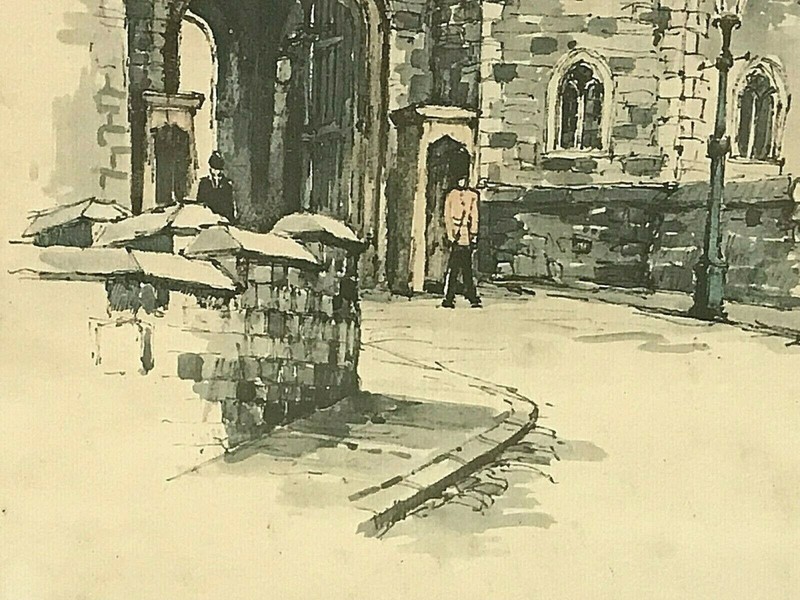 Framed WINDSOR CASTLE Watercolor Art Print by JAN KORTHALS gallery