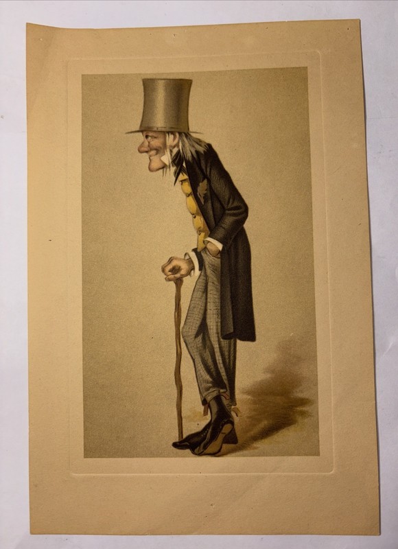 Sir Richard Owens Vanity Fair Caricature Sir Leslie Matthew Ward 9” X 6” Litho