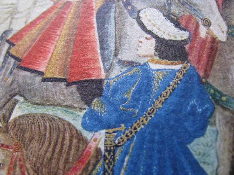 1920s FLEMISH MINIATURE Chromo-Lithograph EMPEROR CHARLES V BRUGES 1515 antique gallery
