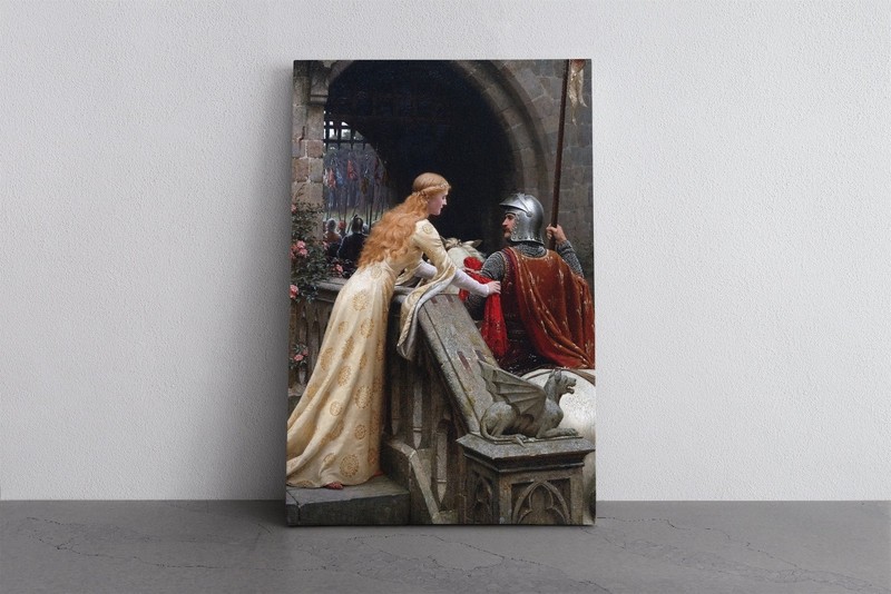 Medieval Artwork Print God Speed By Edmund Blair Leighton Canvas Print