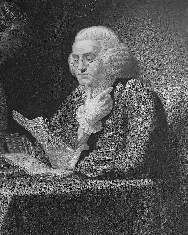 BENJAMIN FRANKLIN Diplomat Inventor Scientist Writer - 1898 Antique Print