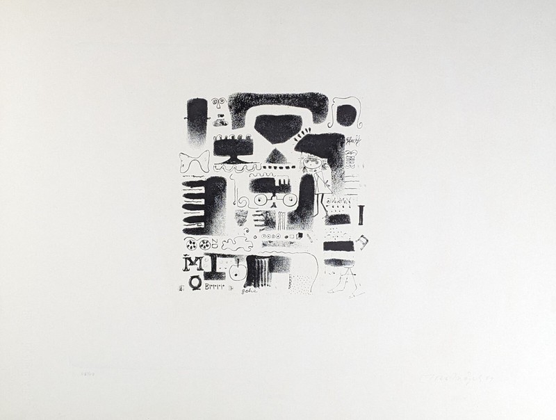 Lilo Rasch-Nägele, abstract composition, lithograph, signed, num., 1969