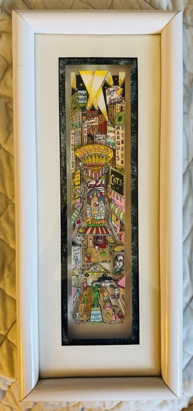 Charles Fazzino Broadway NYC 3D Pop Art Signed Limited Edition Framed Cityscape